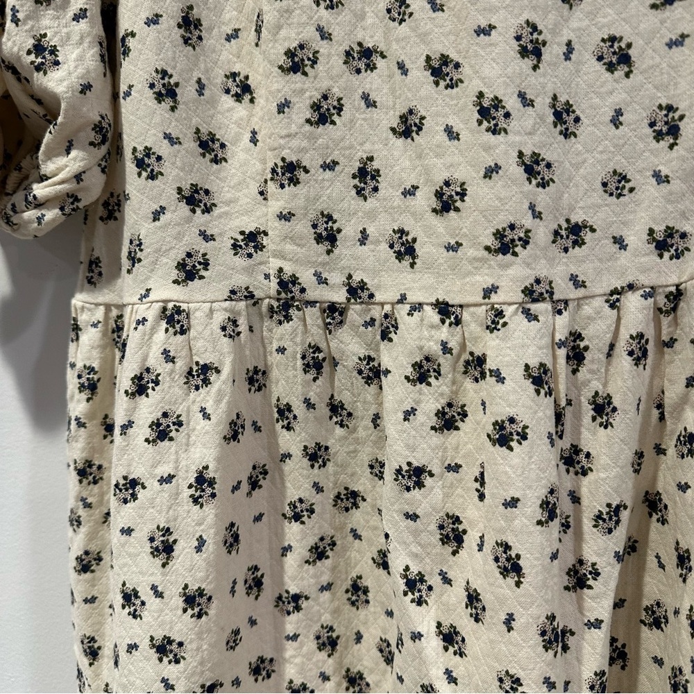 Roolee Women's Puff-Sleeve Midi Dress in a floral-print crepe - Picture 9 of 11